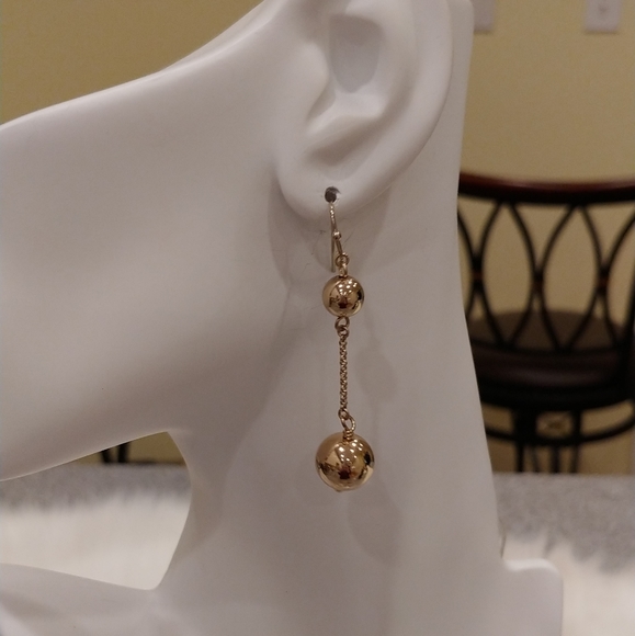 LOFT ORB LINEAR DROP EARRINGS - Picture 4 of 6